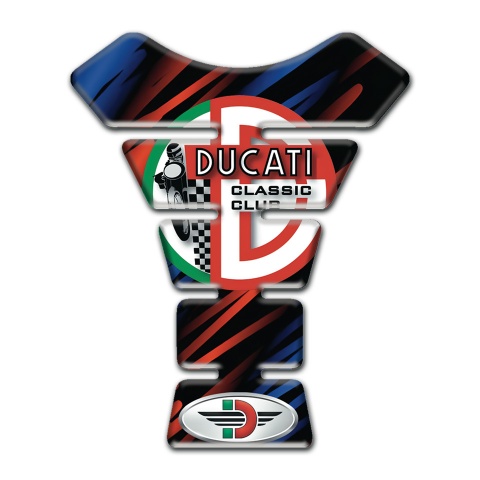 Ducati Tank Pad Protector Blue Red Decoration Base Classic Club Logo Style 