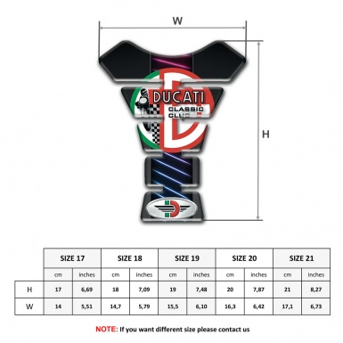 Ducati Tank Protector Neon Lines Design with Green Red Logo 