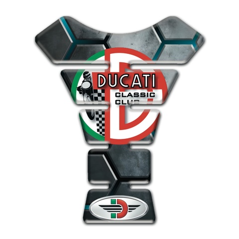Ducati Tank Fuse Turquoise Channels Base Style Classic Club Logo 