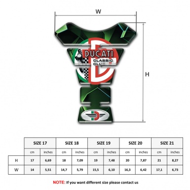 Ducati Tank Fuse Green Diamond Effect Design 