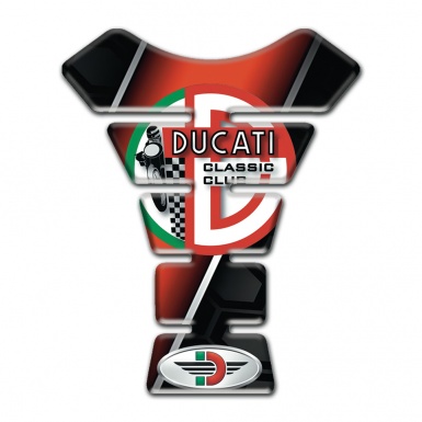 Ducati Tank Pad Motorbike High-Quality Model with Classic Club Logo Style 