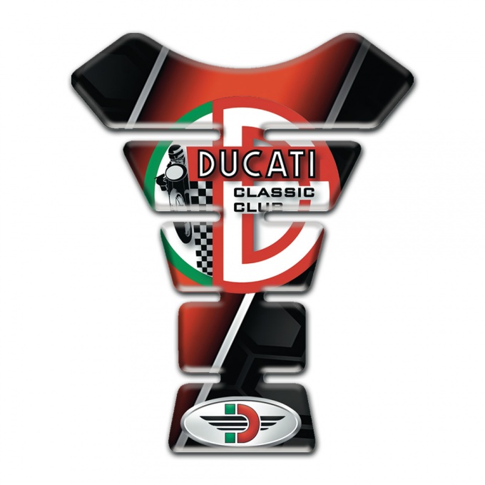 Ducati Tank Pad Motorbike High-Quality Model with Classic Club Logo Style 