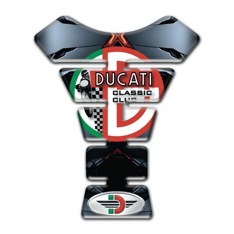 Ducati Tank Protector Torn Base Effect with Classic Club Logo 