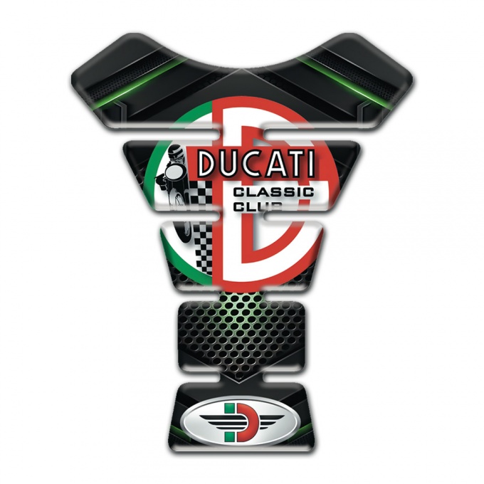 Ducati Tank Pad Protector Green Shadow Base Stytle 