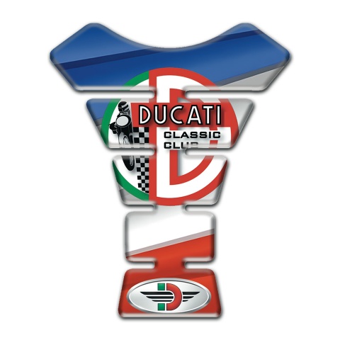 Ducati Tank Guard Pads Colorful Model with Classic Club Logo 