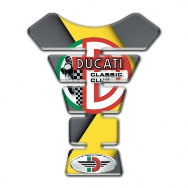 Ducati Tank Fuse Yellow Gray Print Classic Club Style 