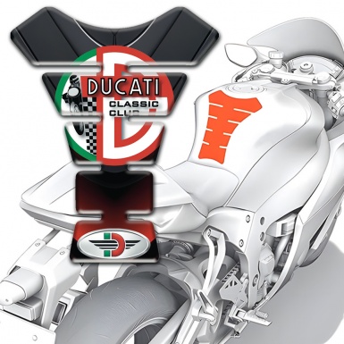 Ducati Tank Pad Motorbike Classic Club Logo Style Stylish Design 