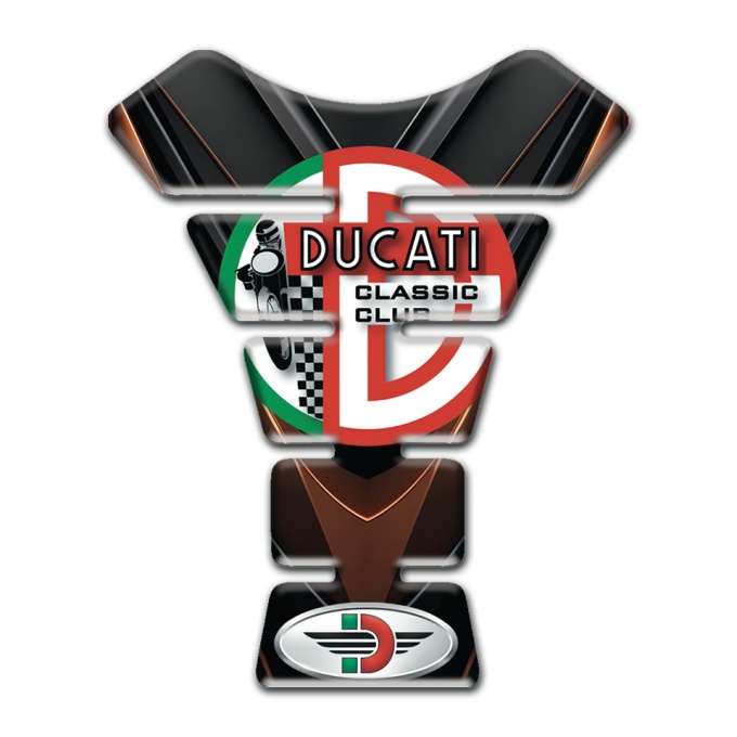Ducati Tank Protector Black Brown Base Classic Club Style 