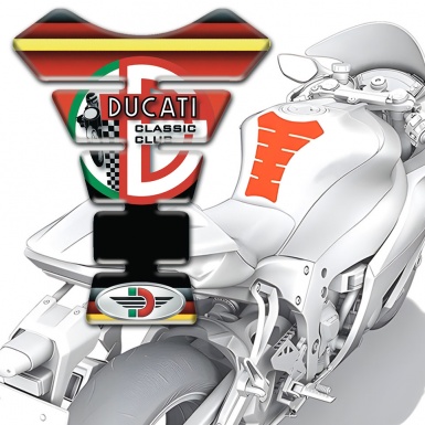 Ducati Tank Pad Protector Multicolored Print 
