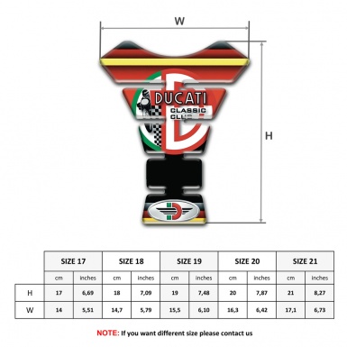 Ducati Tank Pad Protector Multicolored Print 