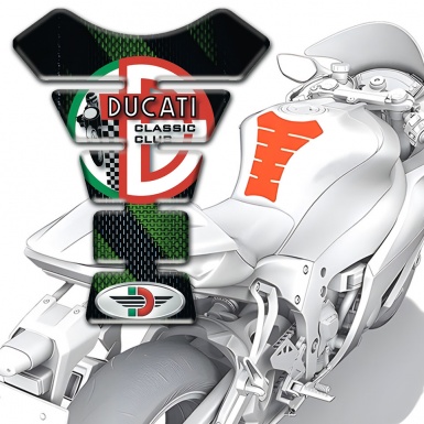 Ducati Tank Guard Pads Model with Green Black Print 
