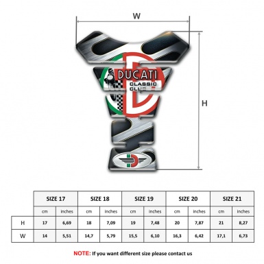 Ducati Tank Pad Protector Model with Metal Element Effect 