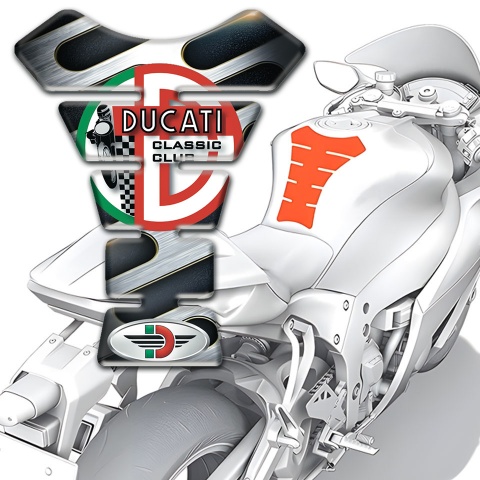 Ducati Tank Pad Protector Model with Metal Element Effect 