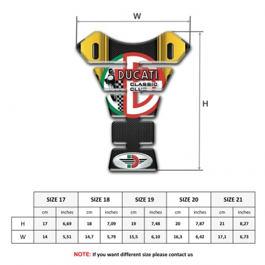 Ducati Tank Protector Black Yellow Decoration Style 