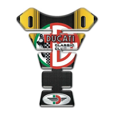 Ducati Tank Protector Black Yellow Decoration Style 