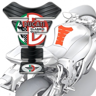 Ducati Tank Guard Pads Rubber Effect Style 