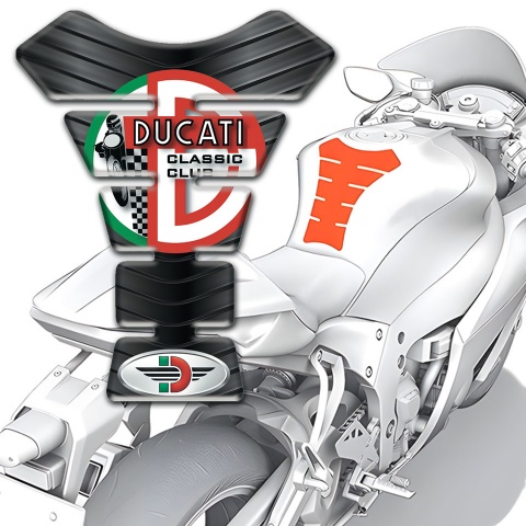 Ducati Tank Guard Pads Rubber Effect Style 