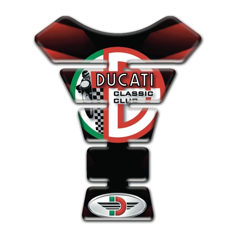 Ducati  Tank Pad Protector Merging Red Black Style 