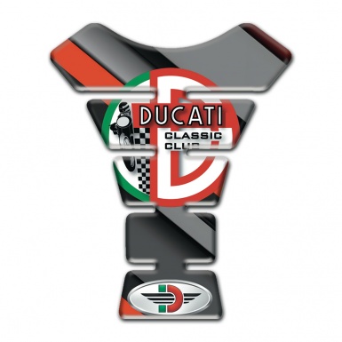 Ducati Tank Protector Diagonal Gray Orange Patterns Style 