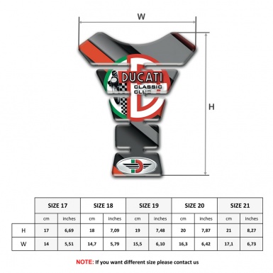 Ducati Tank Protector Diagonal Gray Orange Patterns Style 
