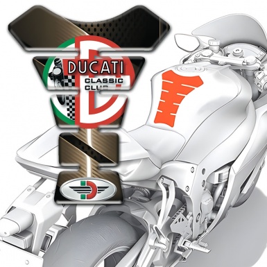 Ducati Tank Guard Pads Bronze Style 