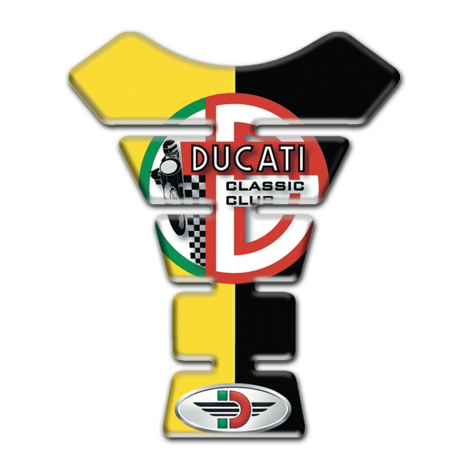 Ducati Tank Guard Pads Classic Club Stle Yelloww Black Halves Base 