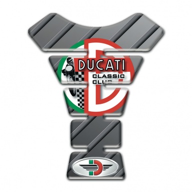 Ducati Tank Pad Protector Diagonal Gray Decoration Base Style 