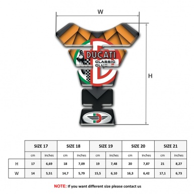 Ducati Tank Pad Motorbike Model with Orange Parts Motive Version 