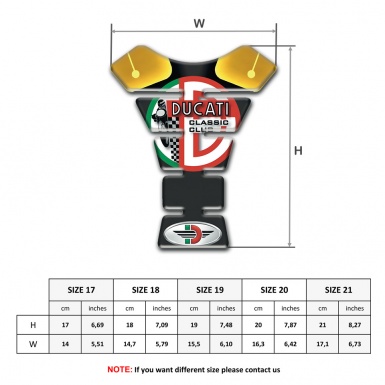 Ducati Tank Protector Classic Club Style Premium Quality Model 