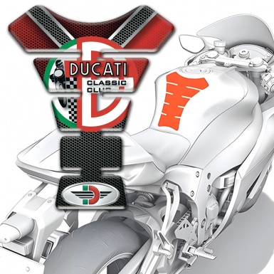 Ducati Tank Protector Classic Club Style Anti Slip Sticker 
