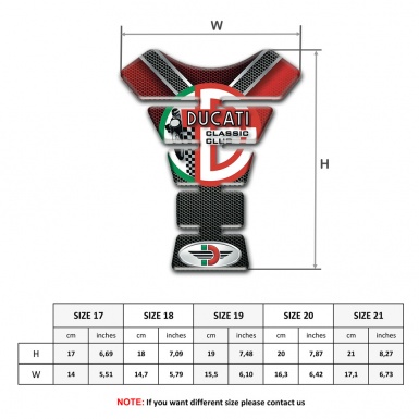 Ducati Tank Protector Classic Club Style Anti Slip Sticker 