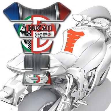 Ducati Tank Guard Pads Anti Slip Sticker Classic Club Logo Style 