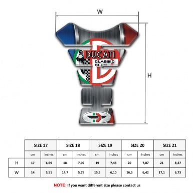 Ducati Tank Guard Pads Anti Slip Sticker Classic Club Logo Style 
