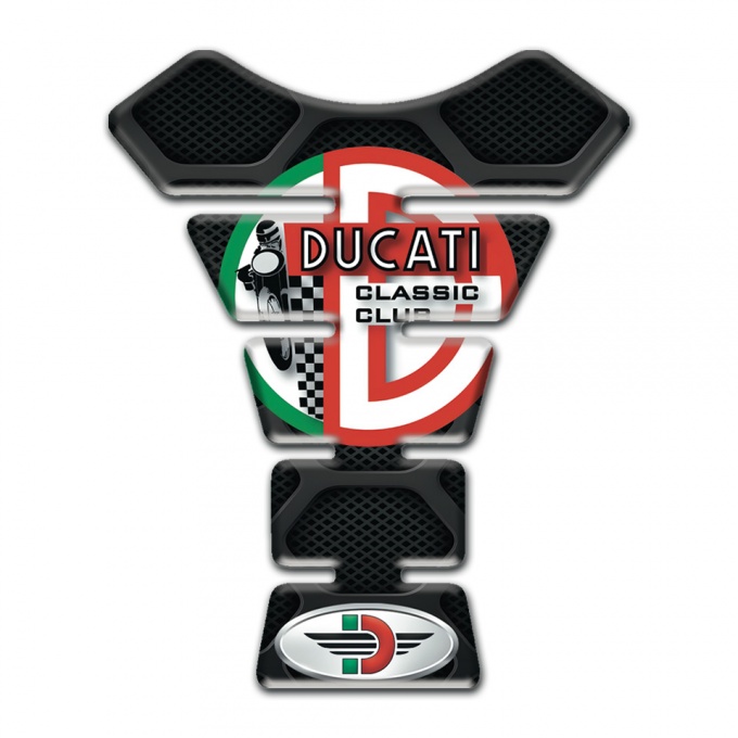 Ducati Tank Fuse Dark Base Classic Club logo 