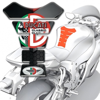 Ducati Tank Pad Protector High End Classic Club Style 