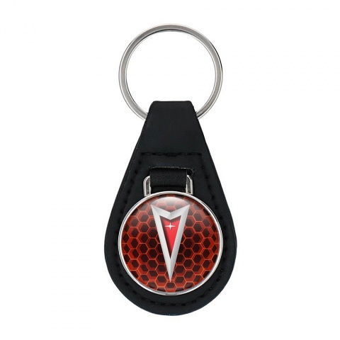 Pontiac Key Fob Leather Red Honeycomb Color Edition