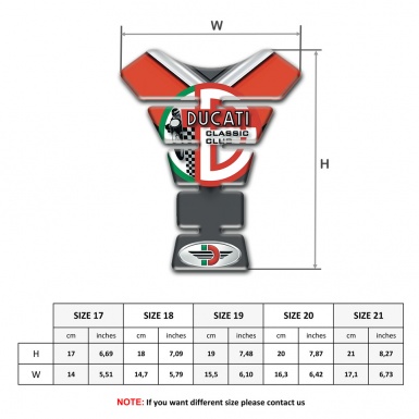 Ducati Tank Fuse Black Orange Style Classic Club Logo 