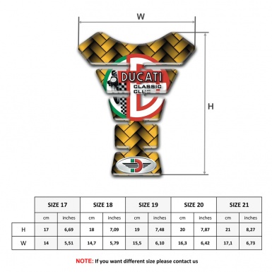 Ducati Tank Pad Motorbike Yellow Mosaic Design 