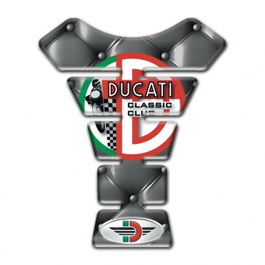 Ducati Tank Guard Pads Gray Leather Version 