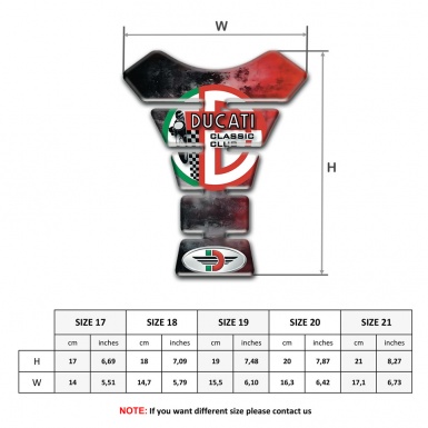 Ducati Tank Pad Protector Mixed Colors Version 