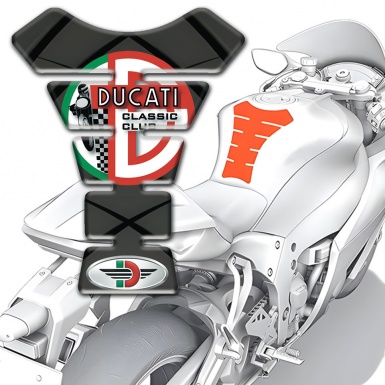 Ducati Tank Fuse Drak Gray Base with Black Lines Version 