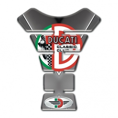 Ducati  Tank Protector Gray Base with White Stripe Design 
