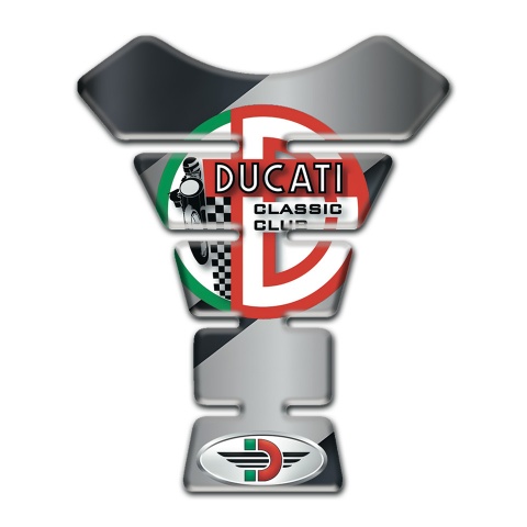 Ducati Tank Pad Protector Gray Diagonal print version 