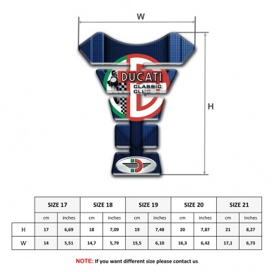 Ducati Tank Protector Blue Details Design 