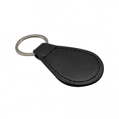 Pontiac Leather Keychain Black Color Classic Logo