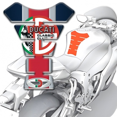 Ducati Tank Fuse Classic Club Logo Style Motorcycle Version 