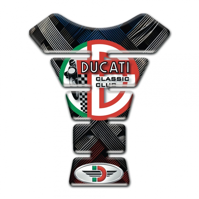 Ducati Tank Pad Protector Crossed Belts Design 