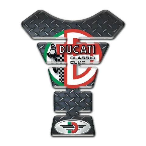 Ducati Tank Guard Pads Classic Club Logo Rough effect Base 