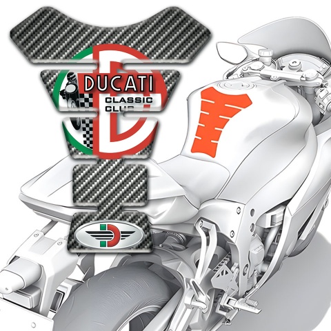 Ducati Tank Protector Model with Classic Carbon Print 