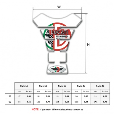 Ducati Tank Guard Pads White Base print 